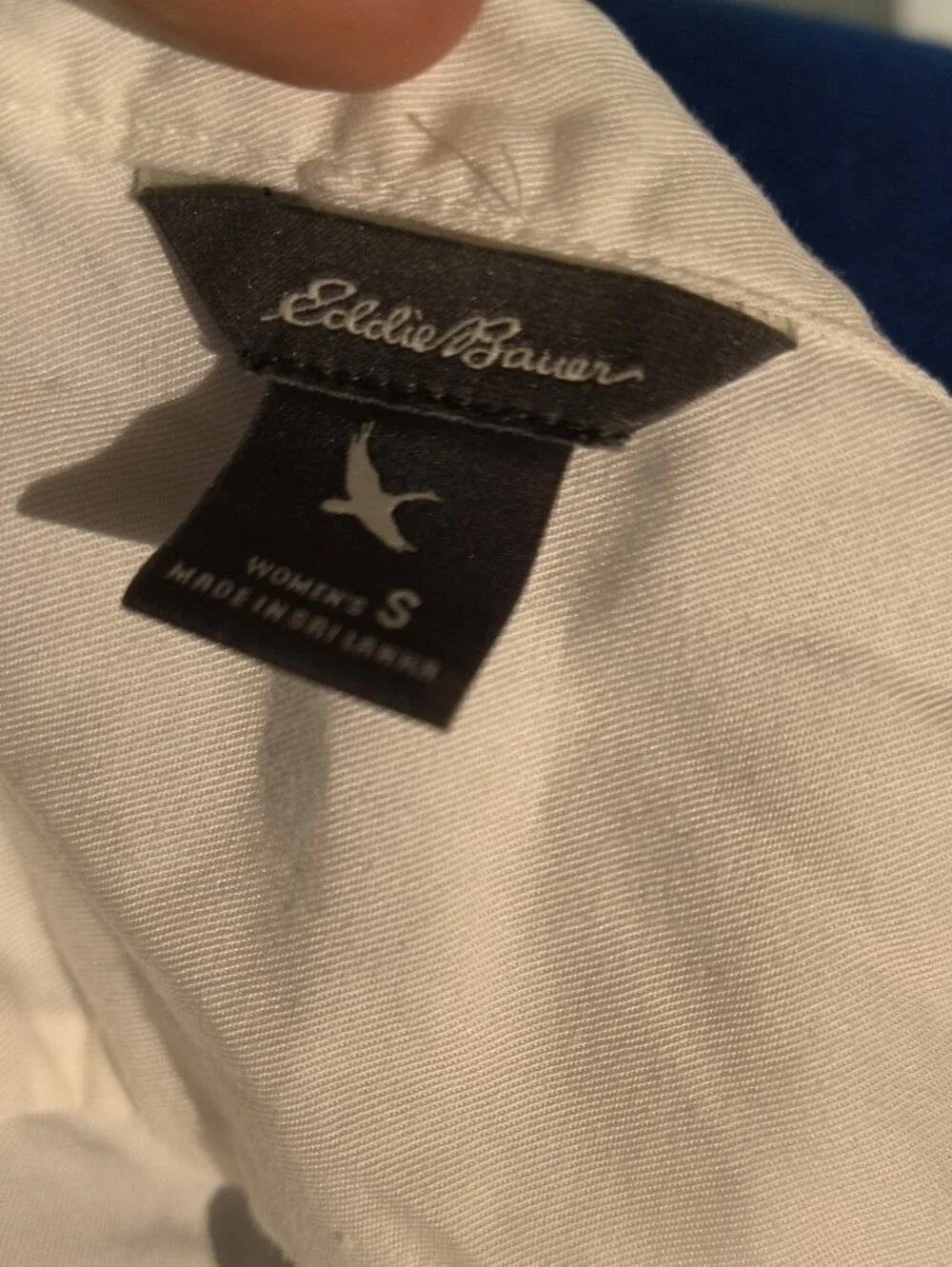 Eddie Bauer Sleeveless Button-Front Pocket Blouse - White - Picture 9 of 10